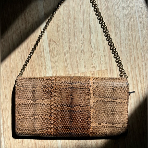 Vintage Gucci Authentic Snakeskin and Leather Clutch Wallet - Picture 2 of 15